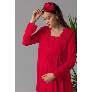 Vişne Hamile Lohusa Pijama Takımı