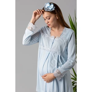 Mavi Hamile Lohusa Pijama Takımı