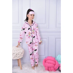 Minnie ve Daisy Baskılı Kız Çocuk Pijama Takımı