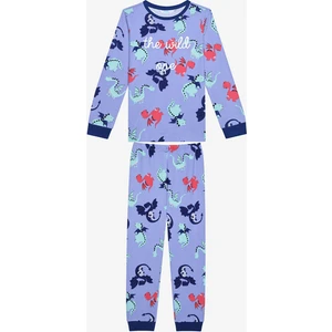 Uzun Kollu Erkek Çocuk Dragon Lila Pijama Takımı