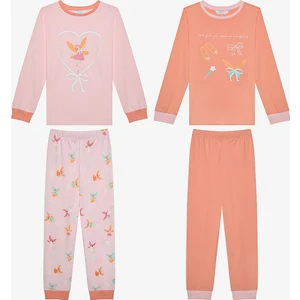 Pamuklu Kız Çocuk Put On Ribbon 2li Çok Renkli Pijama Takımı