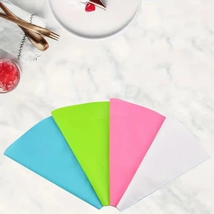 3'lü Silikon Pratik Tekrar Kullanılabilir Yıkanabilir Krema Sıkma Torbası