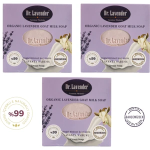 Dr. Lavender Doğal Bitkisel Lavanta Yağlı ve Keçi Sütlü Sabun 100 gr 3 Adet
