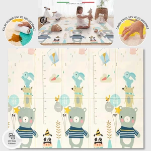 Happy Bear Katlanabilir Oyun Matı Oyun Halısı 150X200X1 cm XFD116 Happy Bear