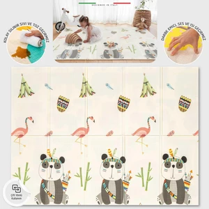 Panda Katlanabilir Oyun Matı Oyun Halısı 180X200X1, 5 cm XFD317 Panda