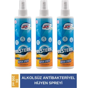 Hijyen Spreyi 3x200ml Klozet Temizleyici Banyo Yüzey Dezenfektan Sprey