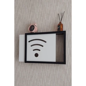 HKM Ticaret 30 x 40  cm  Wifi Desenli Modem ve Sigorta Kutusu Saklama Kutusu! Siyah  Saklama Kutusu!