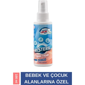 Resteril Hijyen Spreyi Baby&Kids 100ml Bebek Çocuk Yenidoğan Seyahat Alkolsüz Dezenfektan Sprey