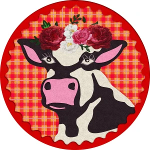 Rugs Modern Mira 860 Çok Renkli Inek ve Çiçek Figürlü Halı