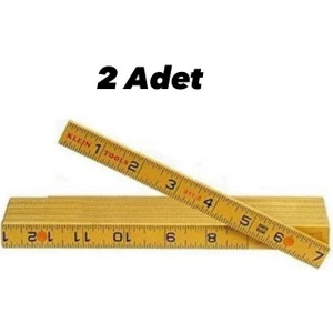 Metre Tahta Metre Ölçü Metresi (2 Adet)