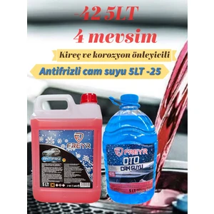 4mevsim Kırmızı Antifriz -42C° 5lt-4mevsim Antifrizli Oto Cam Suyu -25C° 5lt