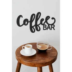 Dekoratif Coffee Bar Ahşap Duvar Yazısı Kahve Köşesi Duvar Süsü