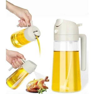 Mis Kitchen Çift Fonksiyonlu Cam Yağdanlık Dökmeli ve Sprey Model 550 ml