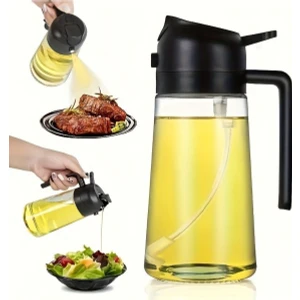 Mis Kitchen Çift Fonksiyonlu Cam Yağdanlık Dökmeli ve Sprey Model 550 ml