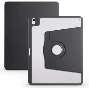 noktaks - Apple iPad Pro 12.9 2022 M2 - Tablet Kılıfı Kalem Bölmeli Dönebilen Termik Standlı Kılıf - Siyah - T32863