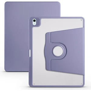 noktaks - Apple iPad Pro 12.9 2022 M2 - Tablet Kılıfı Kalem Bölmeli Dönebilen Termik Standlı Kılıf - Lavendery Gray - T32863