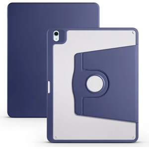 noktaks - Apple iPad Pro 12.9 2022 M2 - Tablet Kılıfı Kalem Bölmeli Dönebilen Termik Standlı Kılıf - Lacivert - T32863