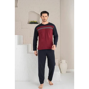 Erkek Parçalı Uzun Kollu Penye Kumaş Mevsimlik Pijama Takımı