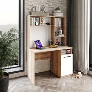 Ildır Çalışma Masası Flora Beyaz Tamamı Mdf