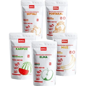 Freeze Dried Fruits-Dondurularak Kurutulmuş Meyveler-(Elma-Karpuz-Şeftali-Muz-Portakal)