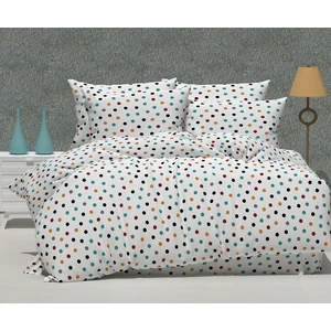 Lila Moon Sunrise Puantiyeli Çift Kişilik Pamuklu Nevresim Takımı