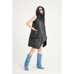 Asimetrik Kesim Kapitone Anorak Yelek JB84156789