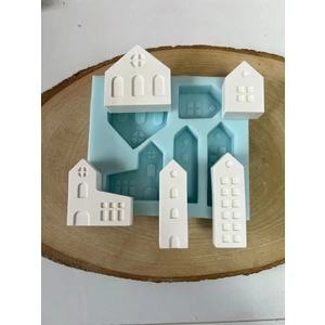 Beşli Minik Ev Serisi Silikon Kalıp