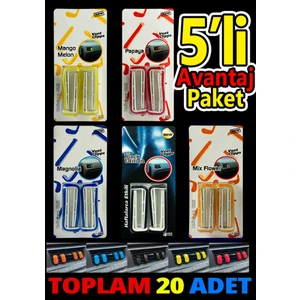 20 Adet Klips, Havalandırma Kokusu, Araba Kokusu 5 Paket 5 Renk 5 Farklı Koku