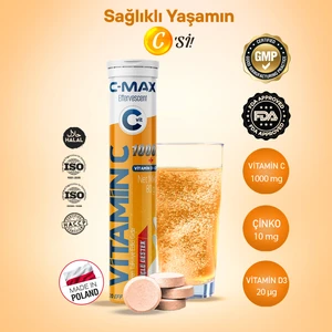 C Vitamini + Çinko + Vitamin D3 Efervesan Tablet
