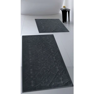 Cotton Crafty %100 Pamuk Dokuma Banyo Paspas Seti, Banyo Halısı Lara 2 Li Set 60X100 - 60X50
