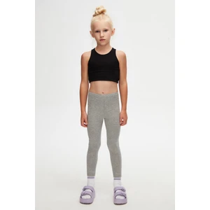 Gri Basic Kız Çocuk Yazlık Tayt