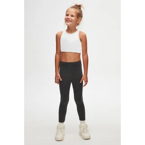 Antrasit Basic Kız Çocuk Yazlık Tayt