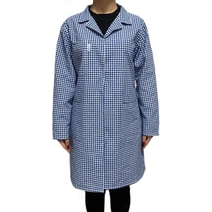 Çağdaş Iş Güvenliği Ekipmanları Mavi Pötikare Bayan Iş Önlüğü