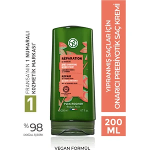 Yves Rocher Yıpranmış Saçlar İçin (Reparation) Onarıcı Prebiyotik Saç Kremi - Silikonsuz & Vegan-200 ml