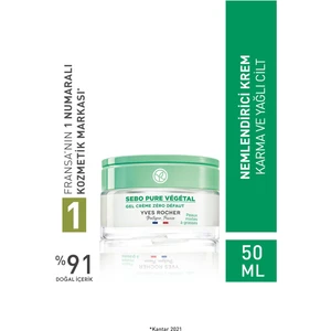 Yves Rocher Karma/Yağlı Cilt, Çinko&Salisilik Asit, Jel Krem-Sebo Pure Vegetal Bitkisel Arındırıcı Bakım-50ml