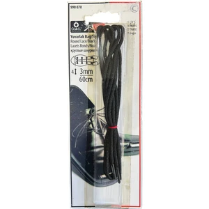 Özel Lastik Siyah 3 mm 60 cm Yuvarlak Ayakkabı Bağı, Bir Çift Ayakkabı Bağcığı 990 070
