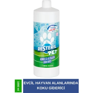 Resteril Hiyen Spreyi Pet 1L Kedi Koku Giderici Kedi Yatağı Mama Su Kabı Temizleyici