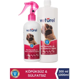 Pati Temizlik ve Koku  Sprey 300x1000ml Parfümsüz Kedi Tüyü Temizleme Köpüksüz Bakım