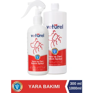 Yara ve Deri Bakım Spreyi 300x1000ml Kedi Köpek Yara Tahriş Bulaş