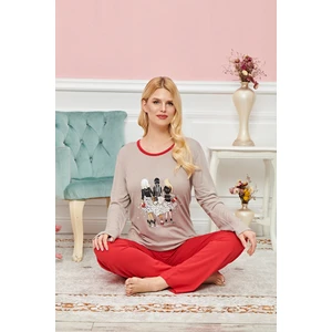 Bayan Uzun Kollu Pijama Takımı Model No 7619