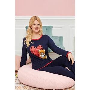 Bayan Uzun Kollu Pijama Takımı Model No 7600