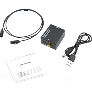 Optik Koaksiy Toslink Dijitalden Analoga Ses Dönüştürücü Adaptör L/r 3,5 mm (Yurt Dışından)