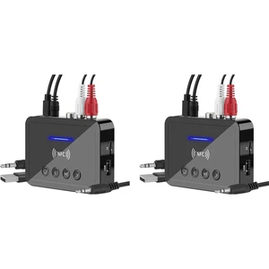 2x Bluetooth 5.0 Receiver Transmitter Fm Stereo Aux 3.5mm Jack Rca Wiress Nfc Bluetooth Audio Adapter (Yurt Dışından)
