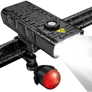 7000 Lümen Güçlü Bisiklet Işıkları Ön ve Arka, 5 LED Süper Parlak USB Şarj Edilebilir Su Geçirmez Bisiklet Far (Yurt Dışından)