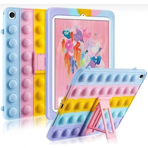 TEKNETSTORE Huawei Matepad T10 / T10S Uyumlu Kılıf Popit Standlı Kılıf Askılı Silikon