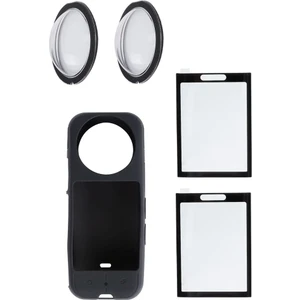 INSTA360 X3 Kamera Koruyucu Aksesuarları, Yapışkan Lens Koruyucu Seti Silikon Kılıf Ekran Temperli Cam Film Koruyucu (Yurt Dışından)