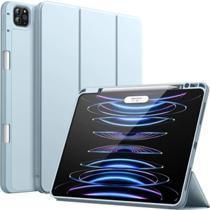 TEKNETSTORE Ipad Pro 12.9 Inç 5. ve 6. Nesil 2021 / 2022 Uyumlu Kalem Bölmeli Uyku Modlu Standlı Silikon Kılıf