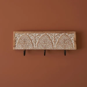 Bella Maison Nala Dekoratif Askı Naturel-Beyaz (38X5X18  cm )