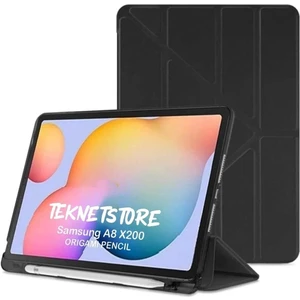 TEKNETSTORE Samsung Galaxy Tab S6 Lite P610 Uyumlu Kalem Bölmeli Pu Deri Arkası Yumuşak Koruyucu Silikon Kılıf