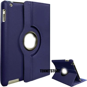 TEKNETSTORE Apple Uyumlu Ipad 9. Nesil 2021 10.2 Inç Tablet Standlı 360° Dönebilen Deri Kılıf Leather Case Tam